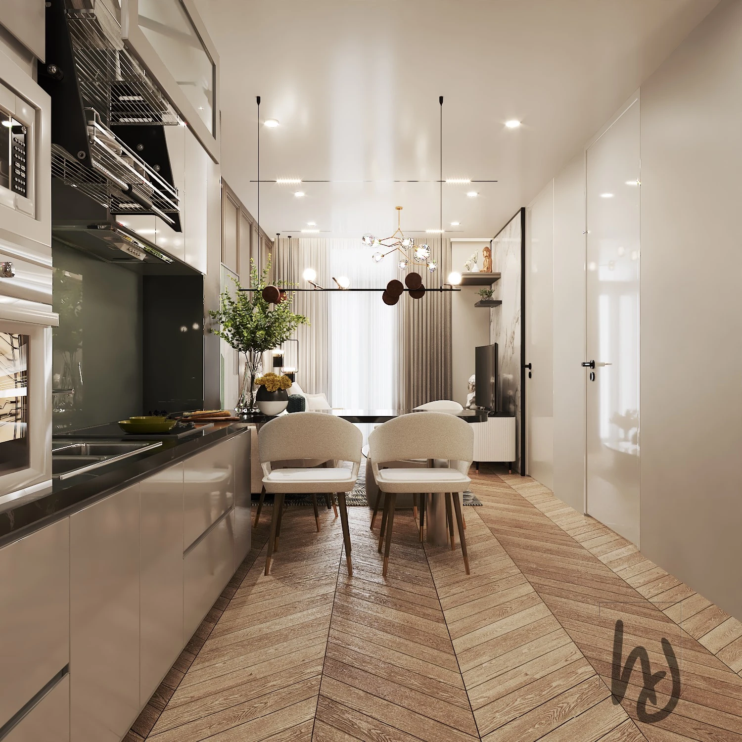 Free SketchUp Models Vray Modern Apartment Download ID 106000150 (Dung Nguyen)