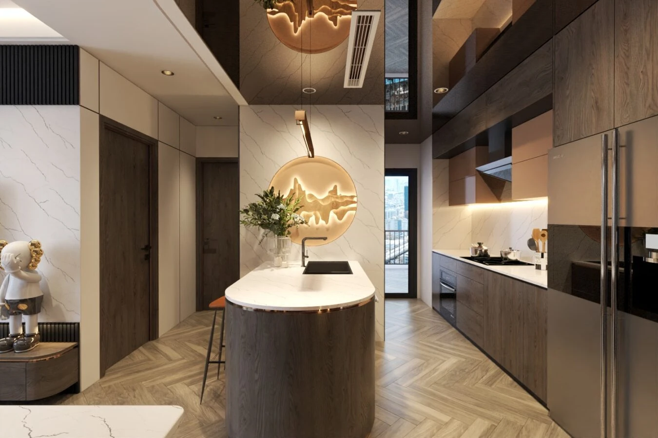 SketchUp Free Free SketchUp Models Vray Modern Living Room - Dining Room Download ID 218000132 (Quoc Anh)