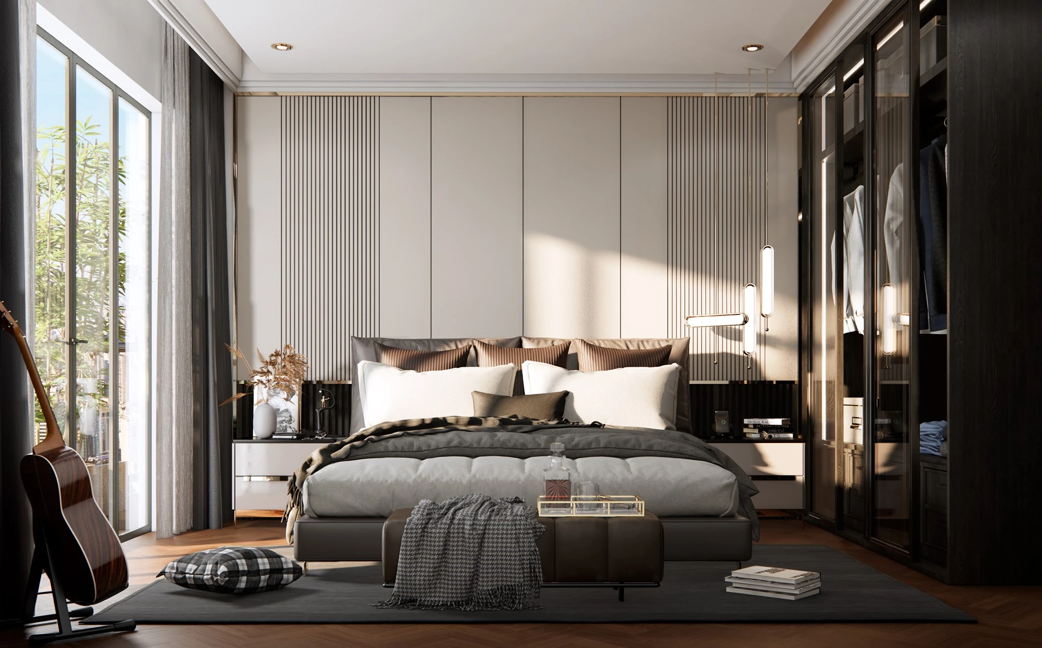 Free Sketchup Models Download Enscape Modern Bedroom ID 101000406 (Thoai Tran)