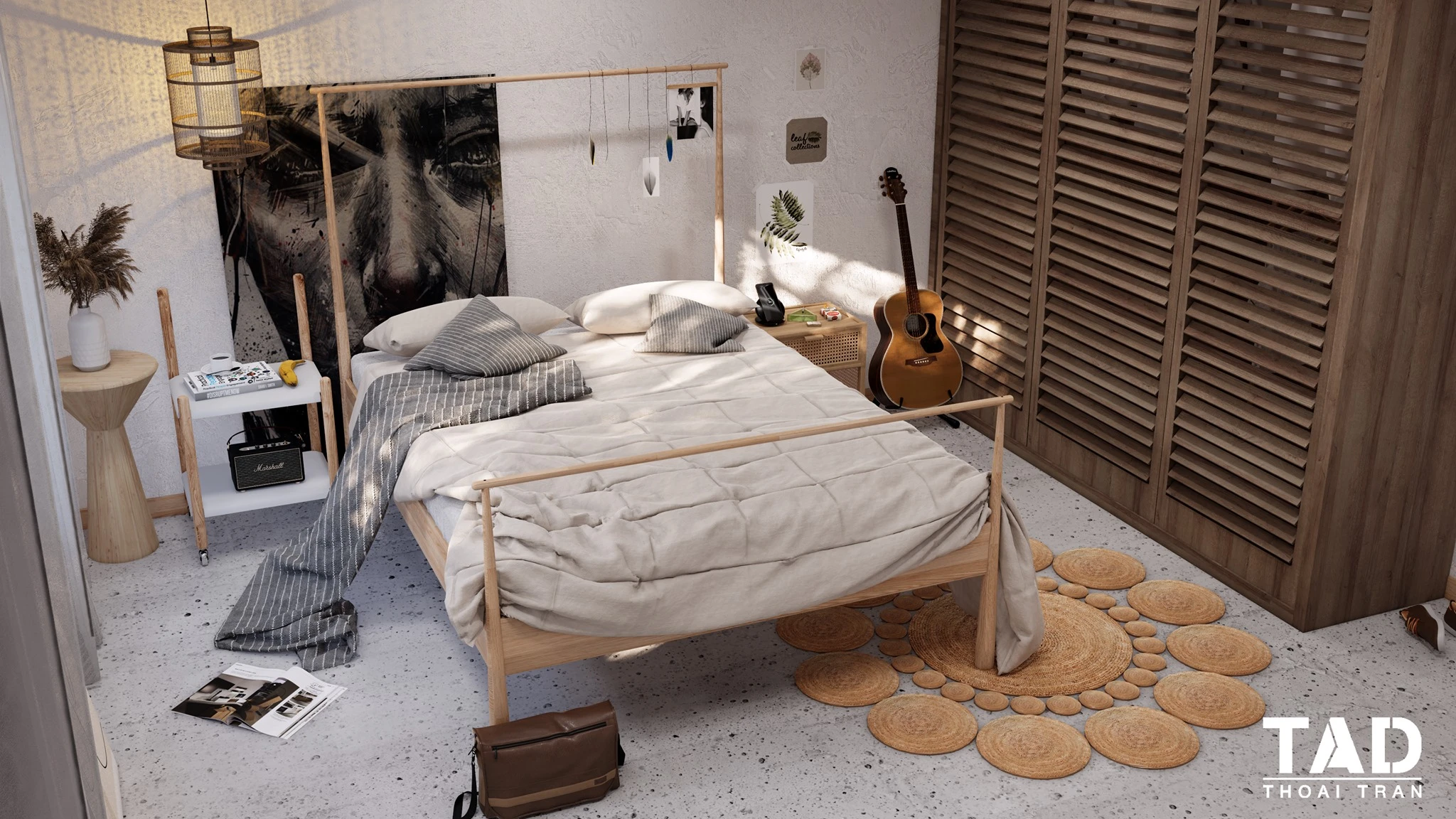 Free Sketchup Models Download Enscape Modern Bedroom ID 101000505 (Thoai Tran)