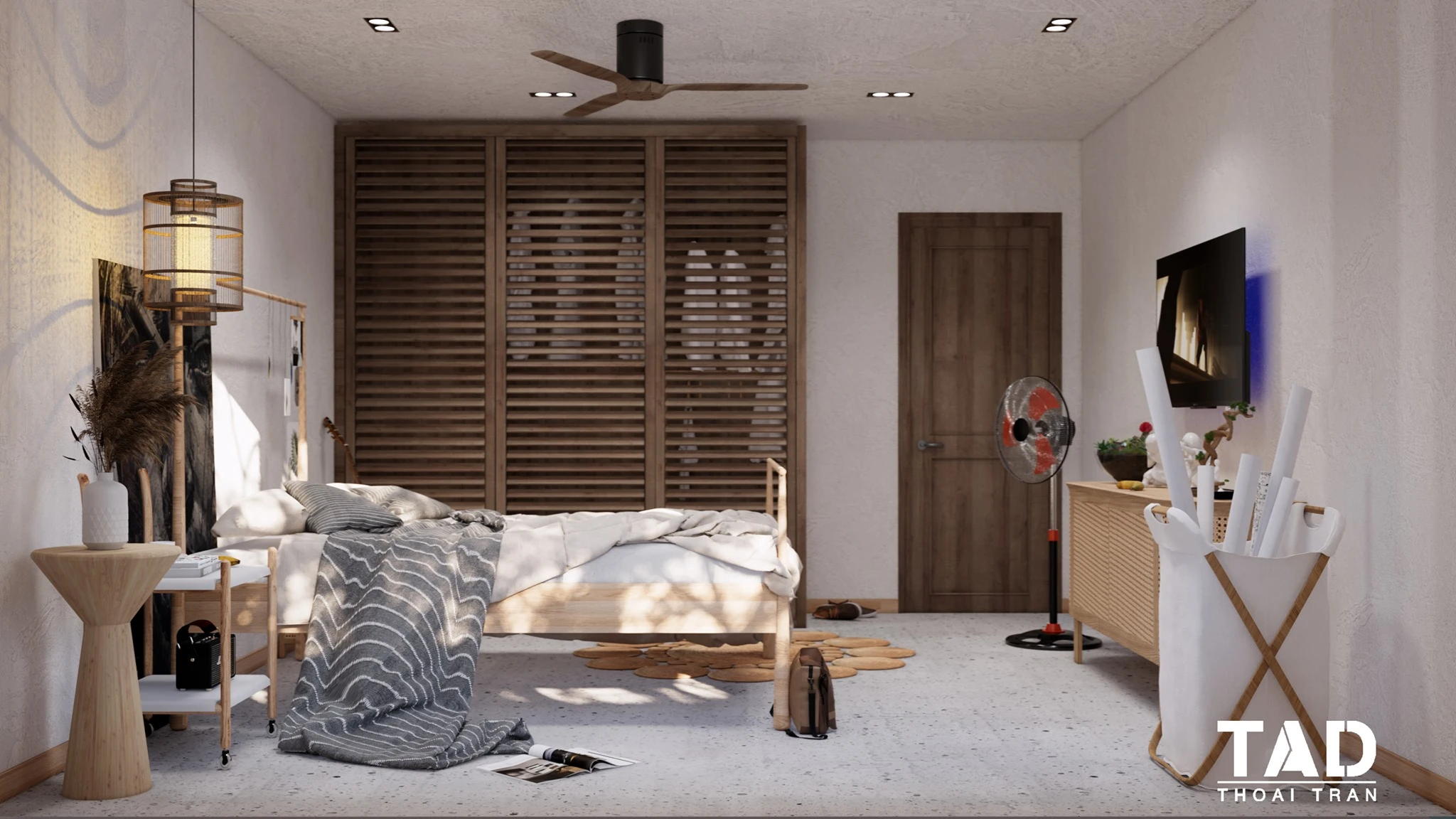 Free Sketchup Models Download Enscape Modern Bedroom ID 101000505 (Thoai Tran)