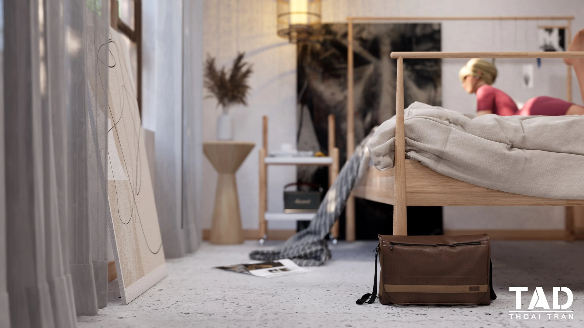 Free Sketchup Models Download Enscape Modern Bedroom ID 101000505 (Thoai Tran)