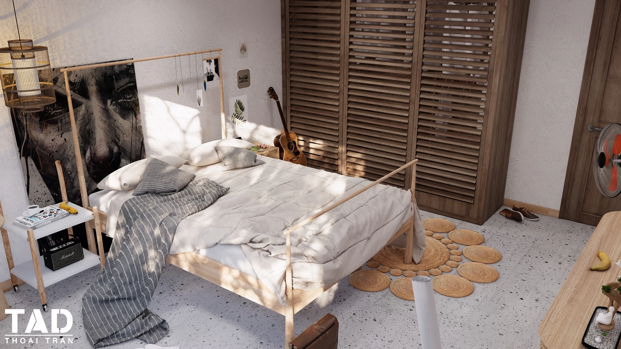 Free Sketchup Models Download Enscape Modern Bedroom ID 101000505 (Thoai Tran)