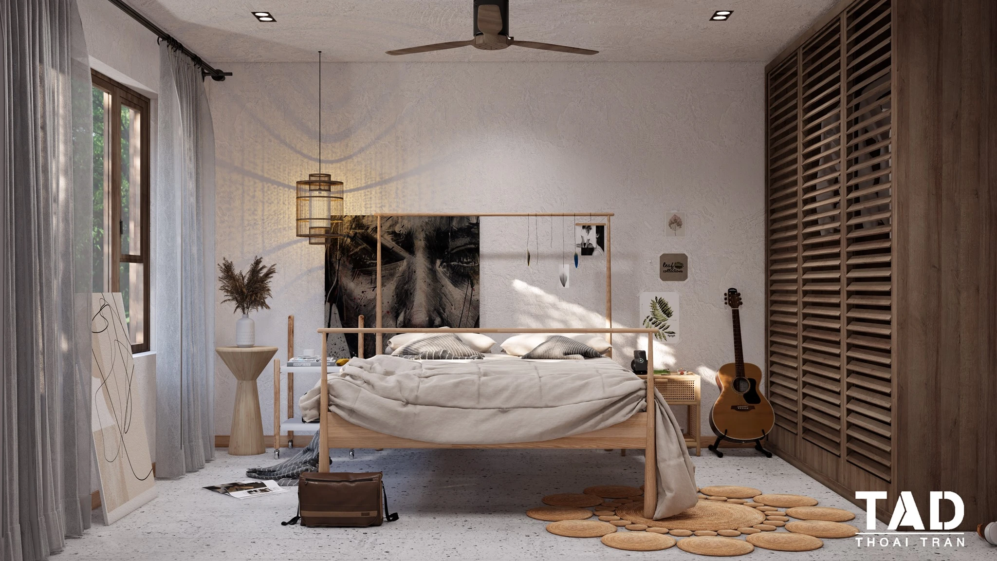 Free Sketchup Models Download Enscape Modern Bedroom ID 101000505 (Thoai Tran)