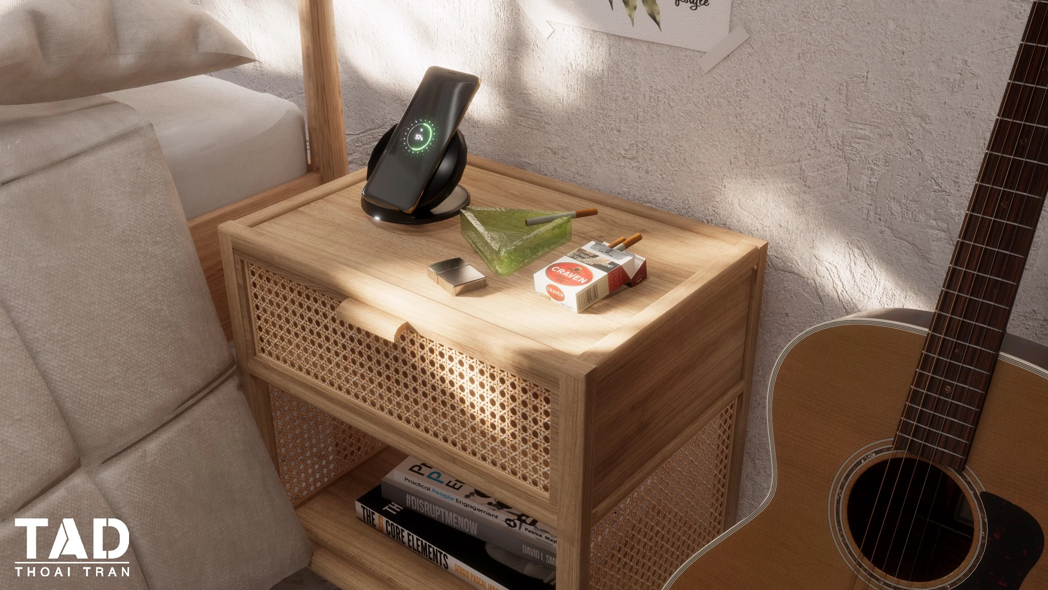 Free Sketchup Models Download Enscape Modern Bedroom ID 101000505 (Thoai Tran)