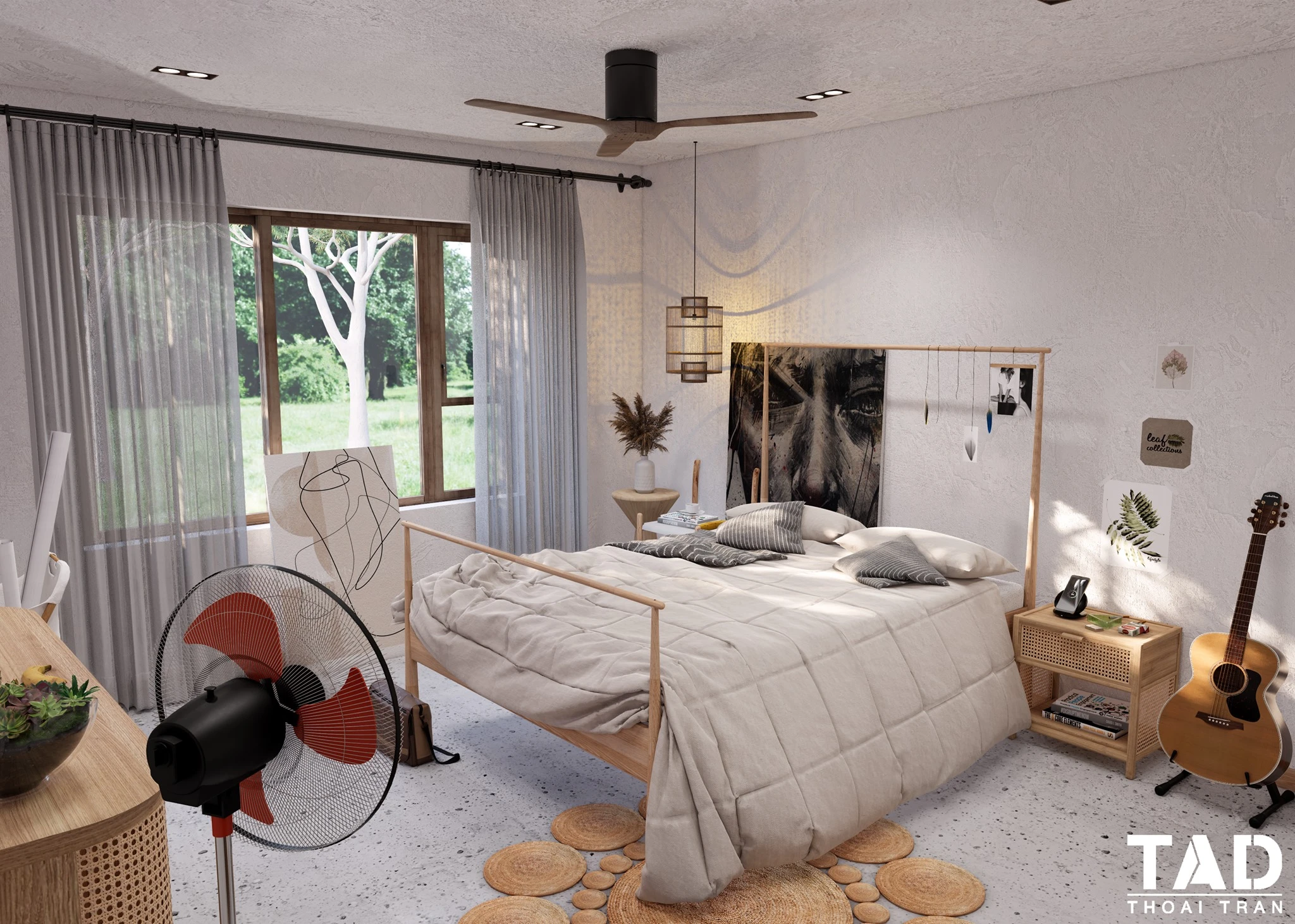 Free Sketchup Models Download Enscape Modern Bedroom ID 101000505 (Thoai Tran)