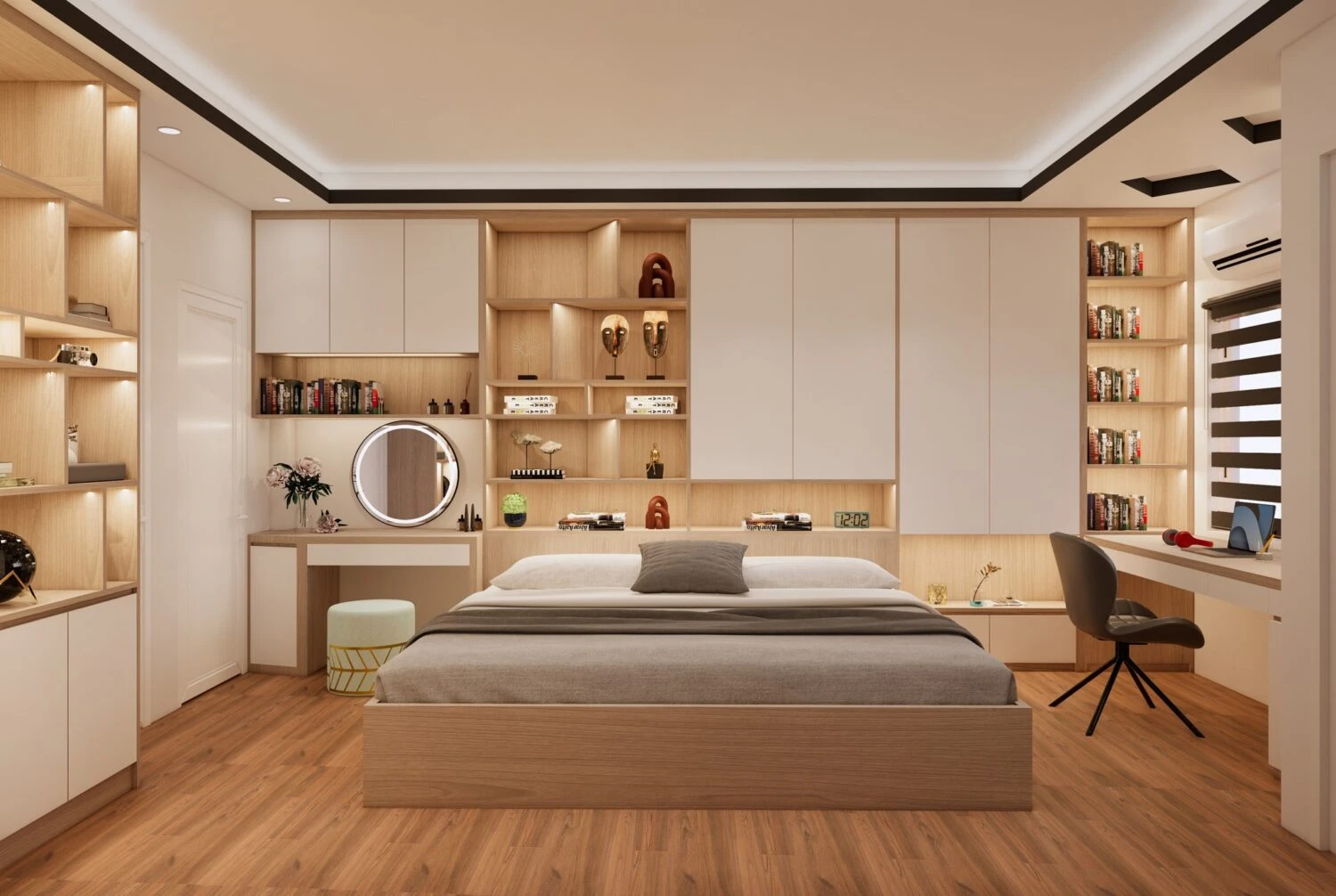 Free Sketchup Models Download Enscape Modern Bedroom ID 101000709 (Kim Phong)