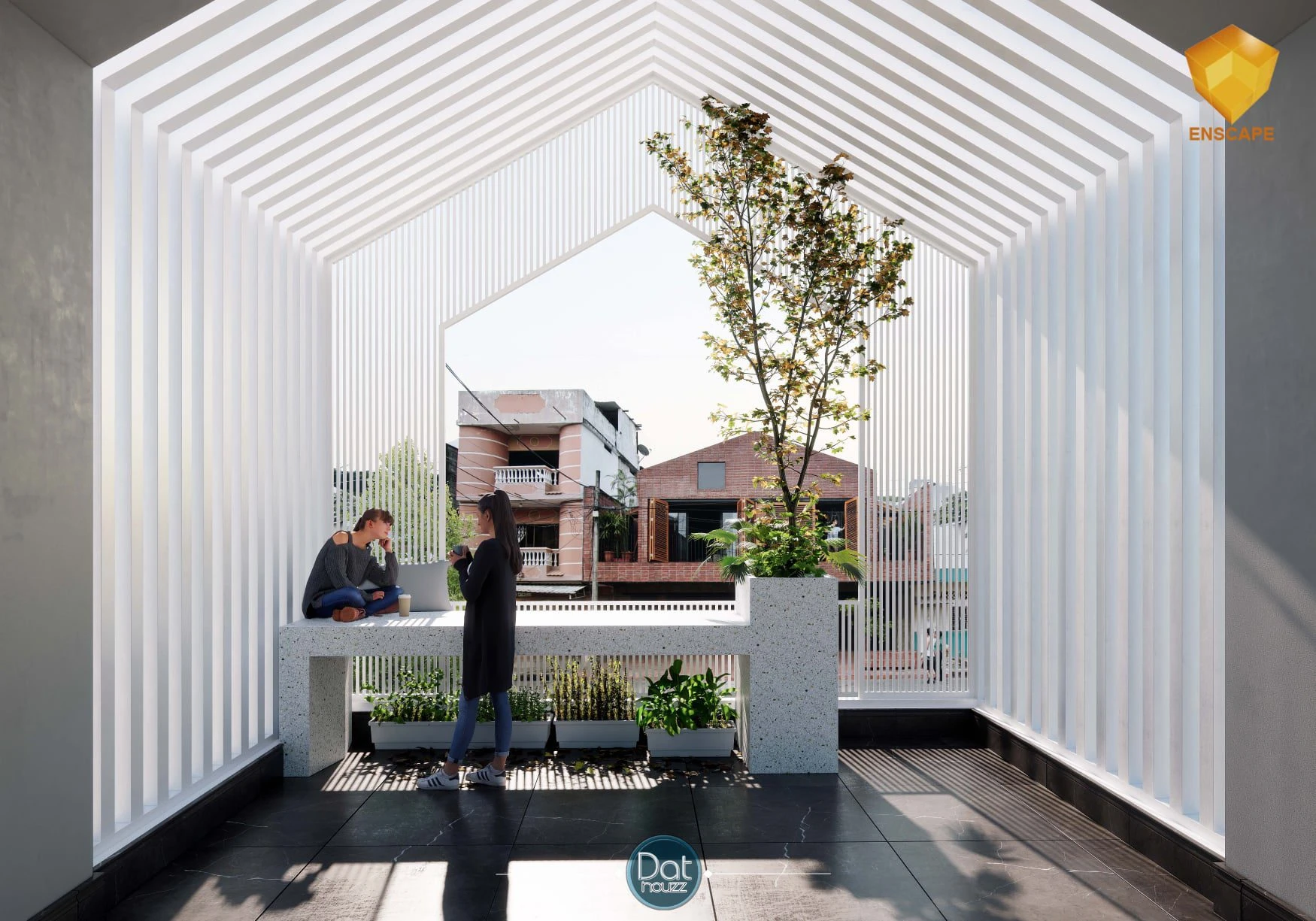 Free Sketchup Models Download Enscape Modern Exterior ID 101000536 (Dat Houzz)