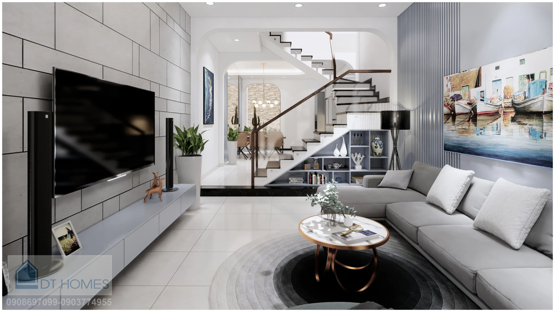 Free Sketchup Models Download Enscape Modern Living Room And Dining Room ID 218000076 (Ha Duc Thanh)