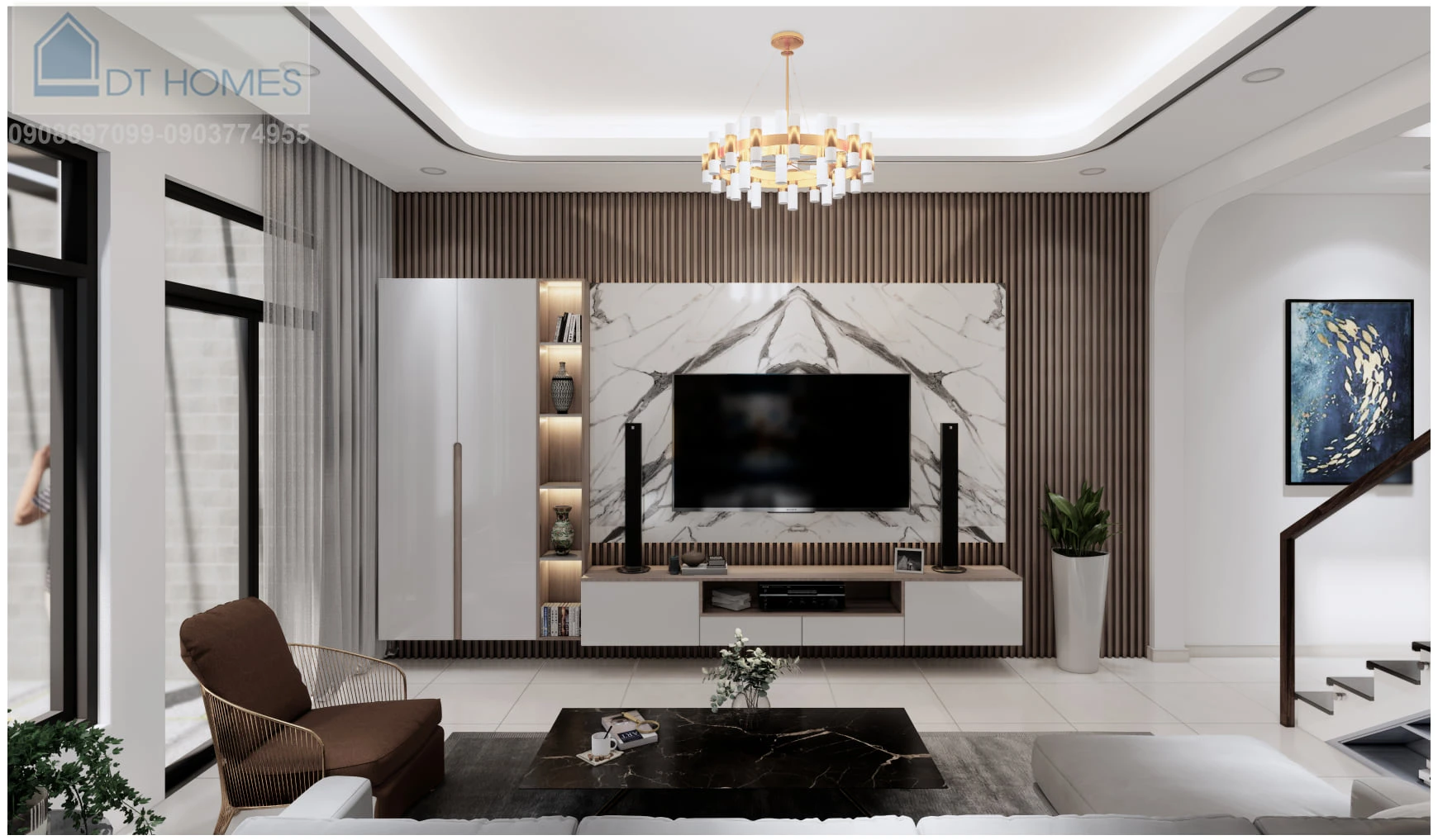 Free Sketchup Models Download Enscape Modern Living Room And Dining Room ID 218000076 (Ha Duc Thanh)