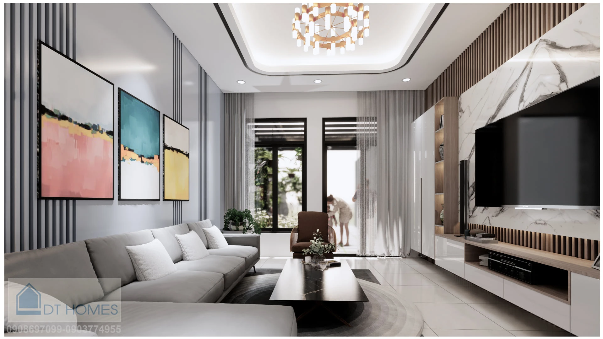 Free Sketchup Models Download Enscape Modern Living Room And Dining Room ID 218000076 (Ha Duc Thanh)