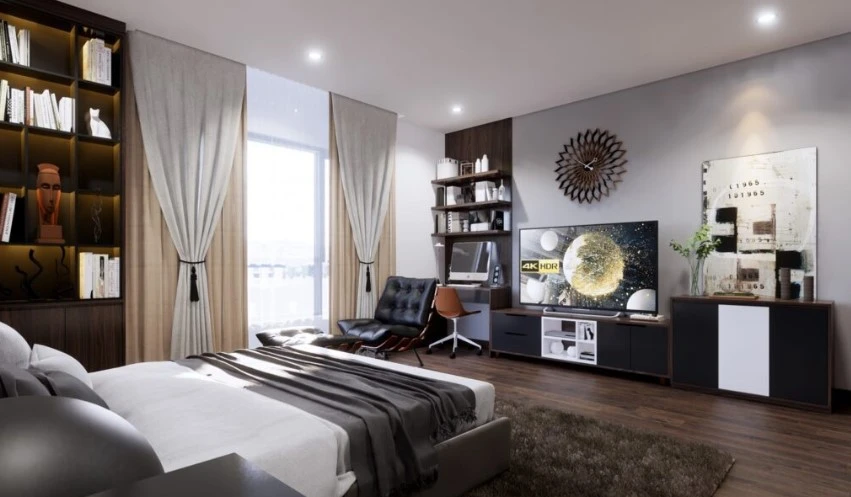 Free Sketchup Models Download Modern Bedroom Enscape ID 101000340 (Tuan Arc)