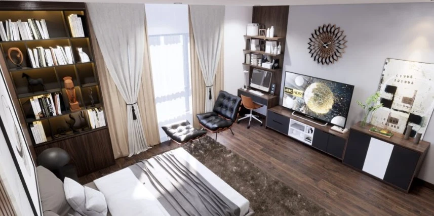 Free Sketchup Models Download Modern Bedroom Enscape ID 101000340 (Tuan Arc)