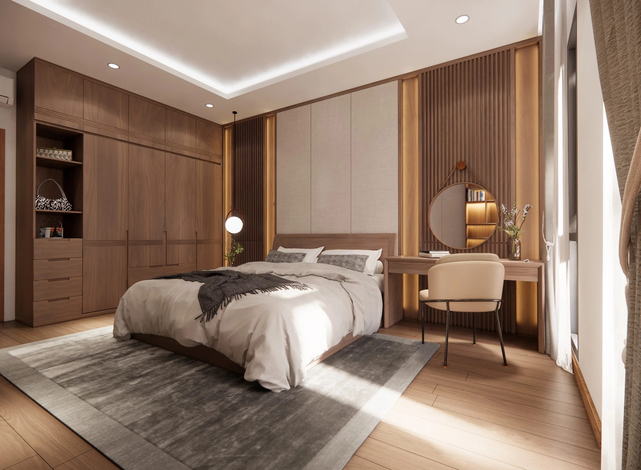 Free Sketchup Models Download Modern Bedroom Enscape ID 101000475 (Mot Minh)