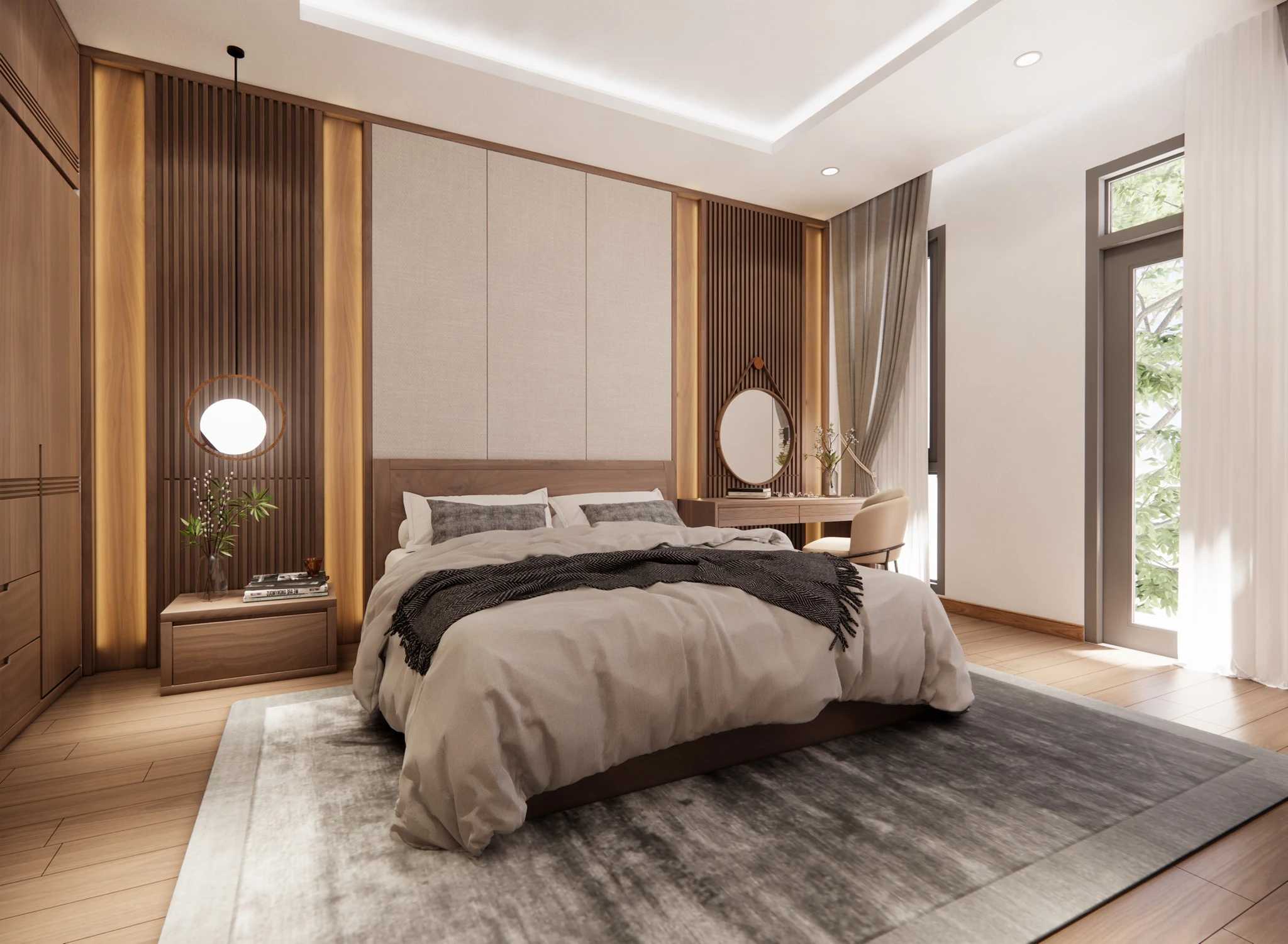 Free Sketchup Models Download Modern Bedroom Enscape ID 101000475 (Mot Minh)