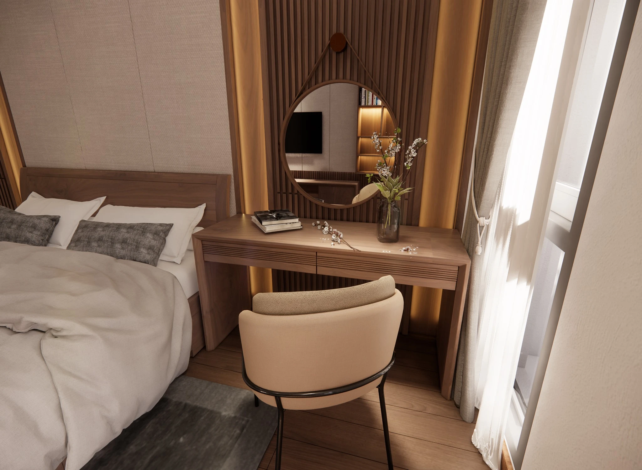 Free Sketchup Models Download Modern Bedroom Enscape ID 101000475 (Mot Minh)