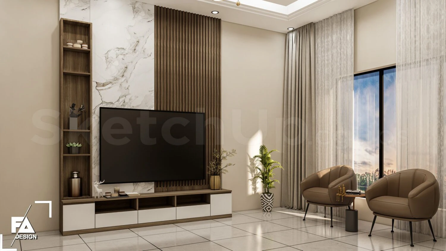 Free Sketchup Models Download Modern Bedroom Enscape ID 101000715 (FA Design)