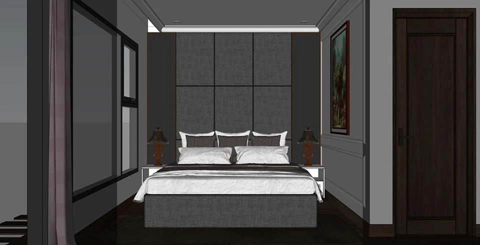 Free Sketchup Models Download Modern Bedroom ID 101000276 (Xuan Khanh)