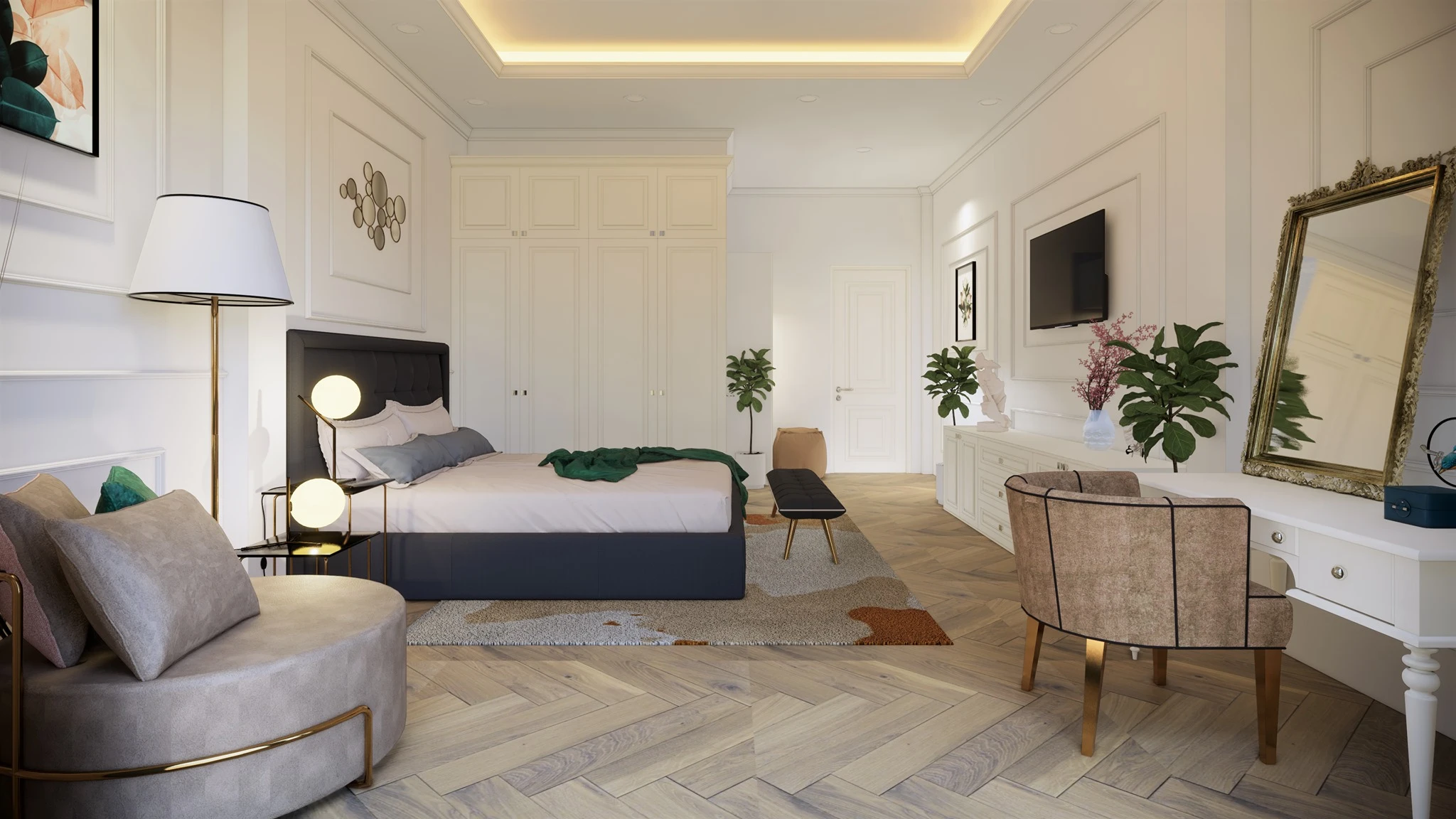 Free Sketchup Models Download Modern Bedroom ID 101000435 (Duong Duong)