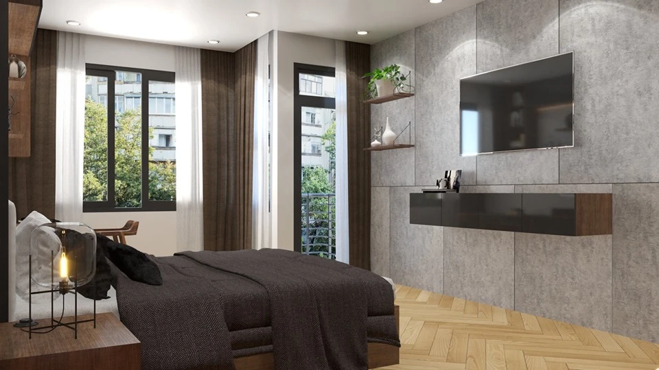 Free Sketchup Models Download Modern Bedroom Vray ID 101000230 (Nguyen Son)