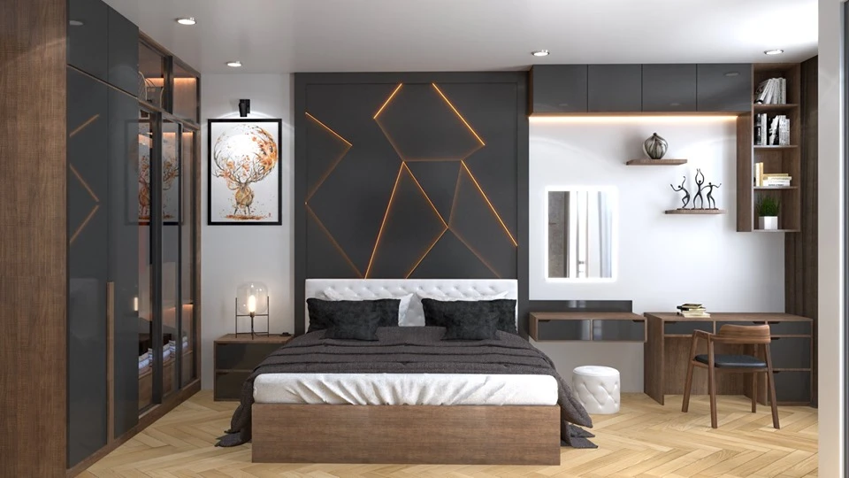 Free Sketchup Models Download Modern Bedroom Vray ID 101000230 (Nguyen Son)