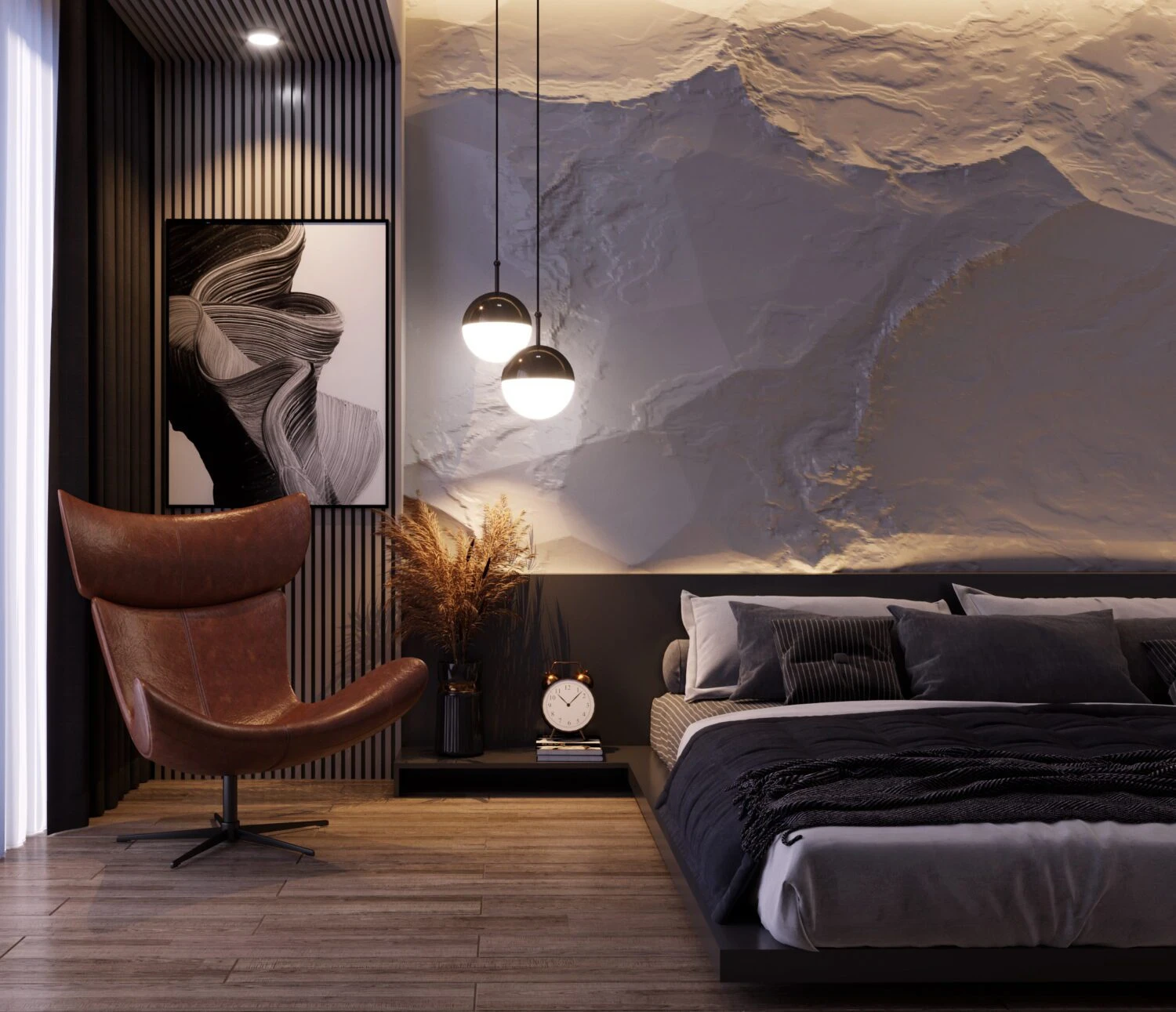 Free Sketchup Models Download Modern Bedroom Vray ID 101000599 (Duy Minh)