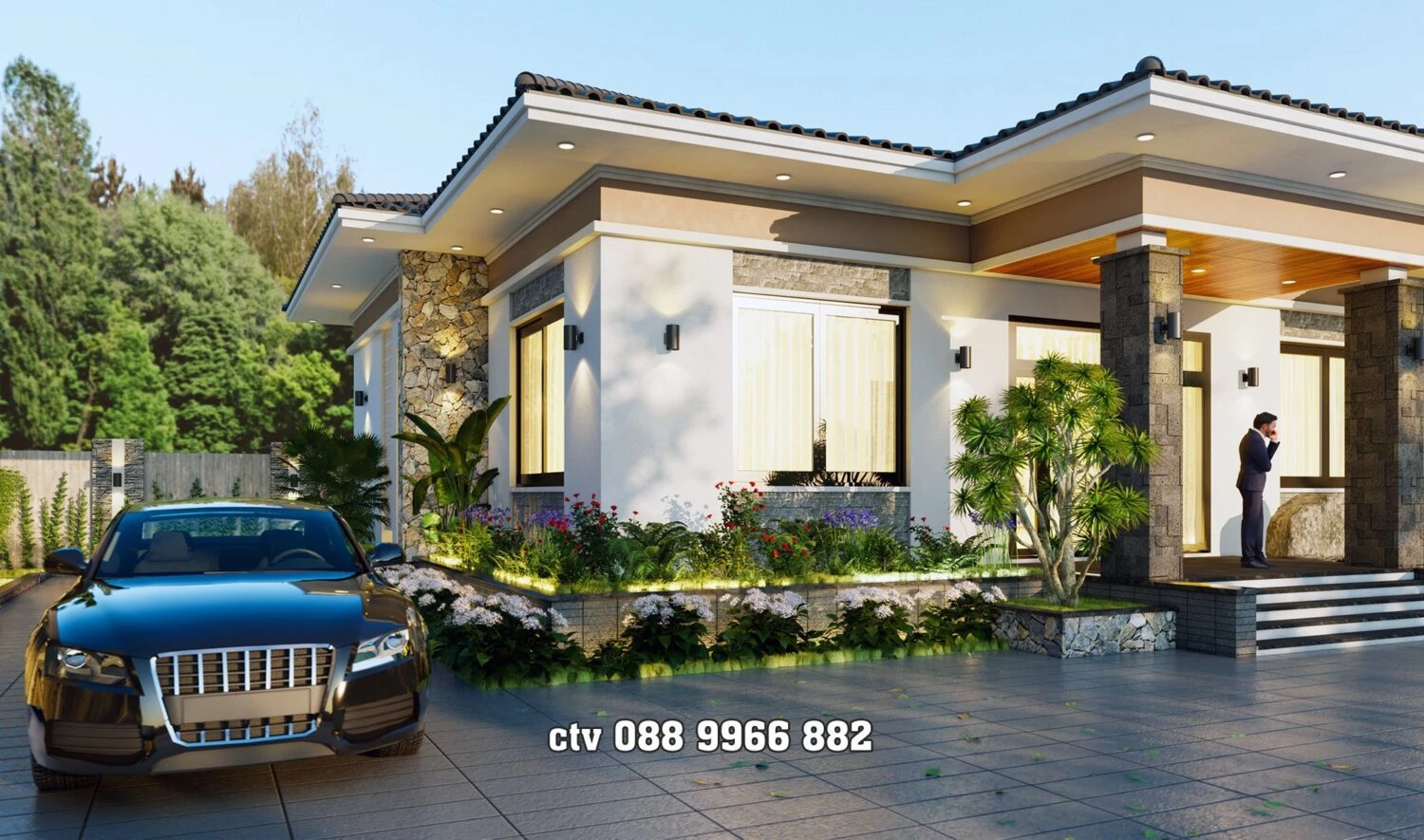 SketchUp Free Free Sketchup Models Download Modern Exterior Enscape ID 101000276 (Pham Dinh Kham)