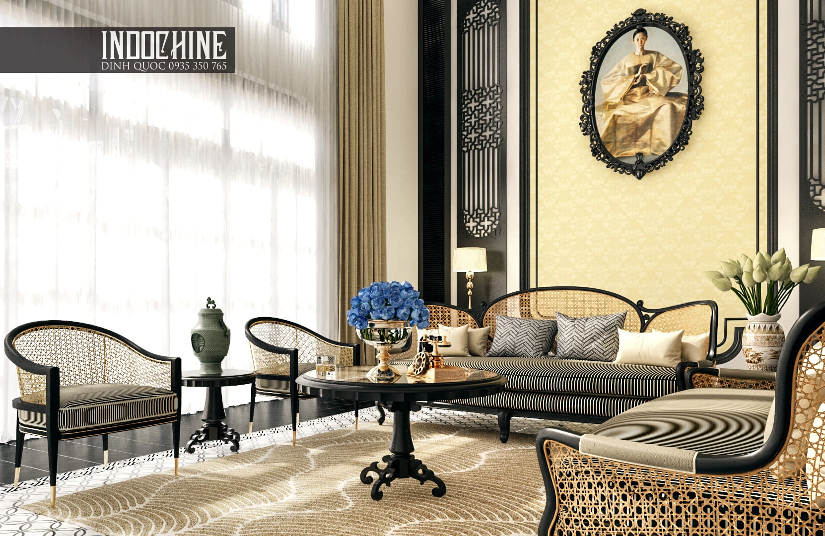 Free Sketchup Models Download Vray Indochine Living Room ID 100000271 (Nguyen Dinh Quoc)
