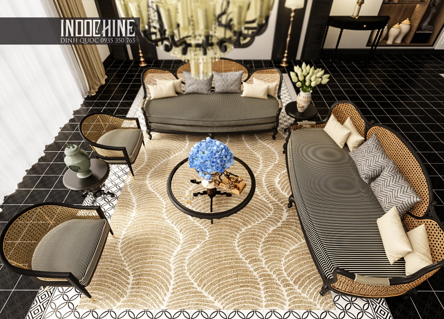 Free Sketchup Models Download Vray Indochine Living Room ID 100000271 (Nguyen Dinh Quoc)