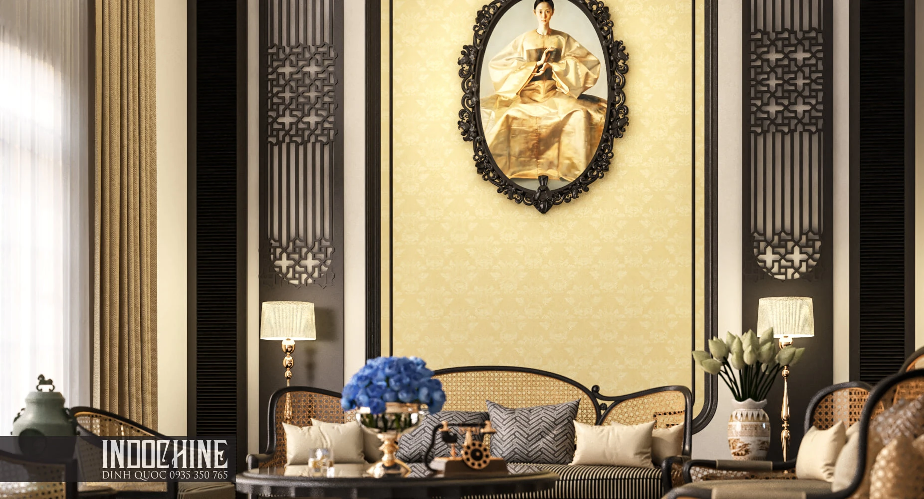 Free Sketchup Models Download Vray Indochine Living Room ID 100000271 (Nguyen Dinh Quoc)