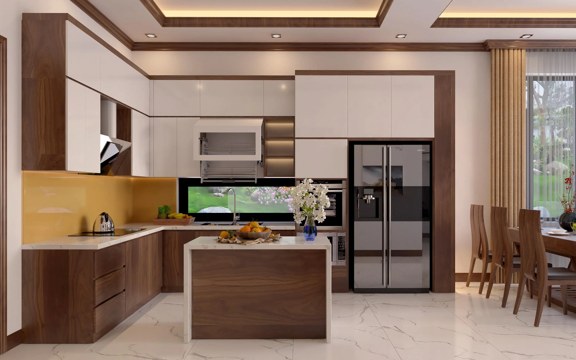 Free Sketchup Models Download Vray Modern Living Room And Dining Room ID 218000046 (Khac Tuan)