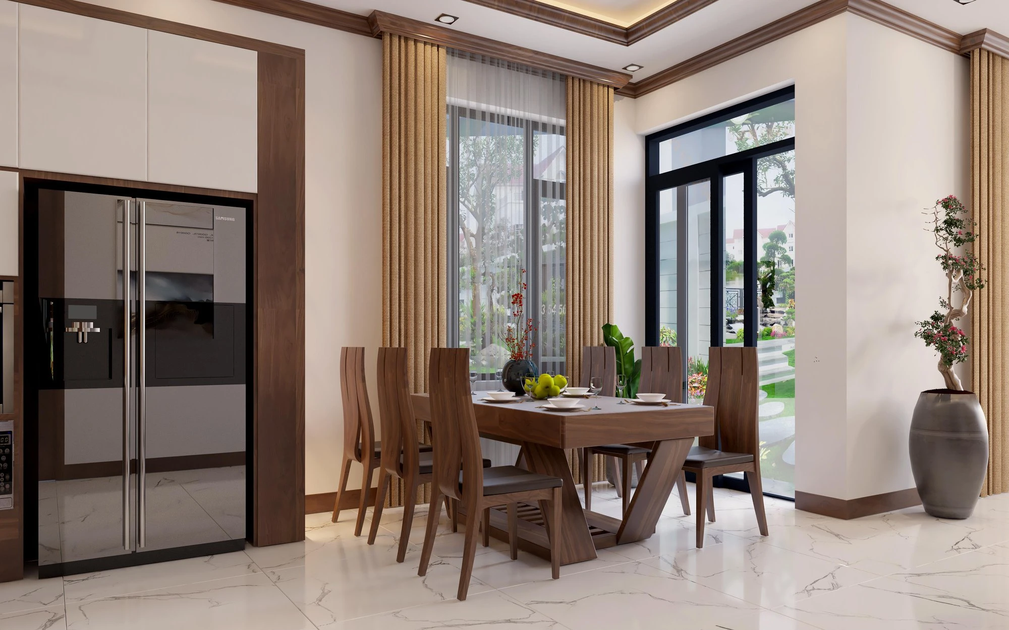 Free Sketchup Models Download Vray Modern Living Room And Dining Room ID 218000046 (Khac Tuan)