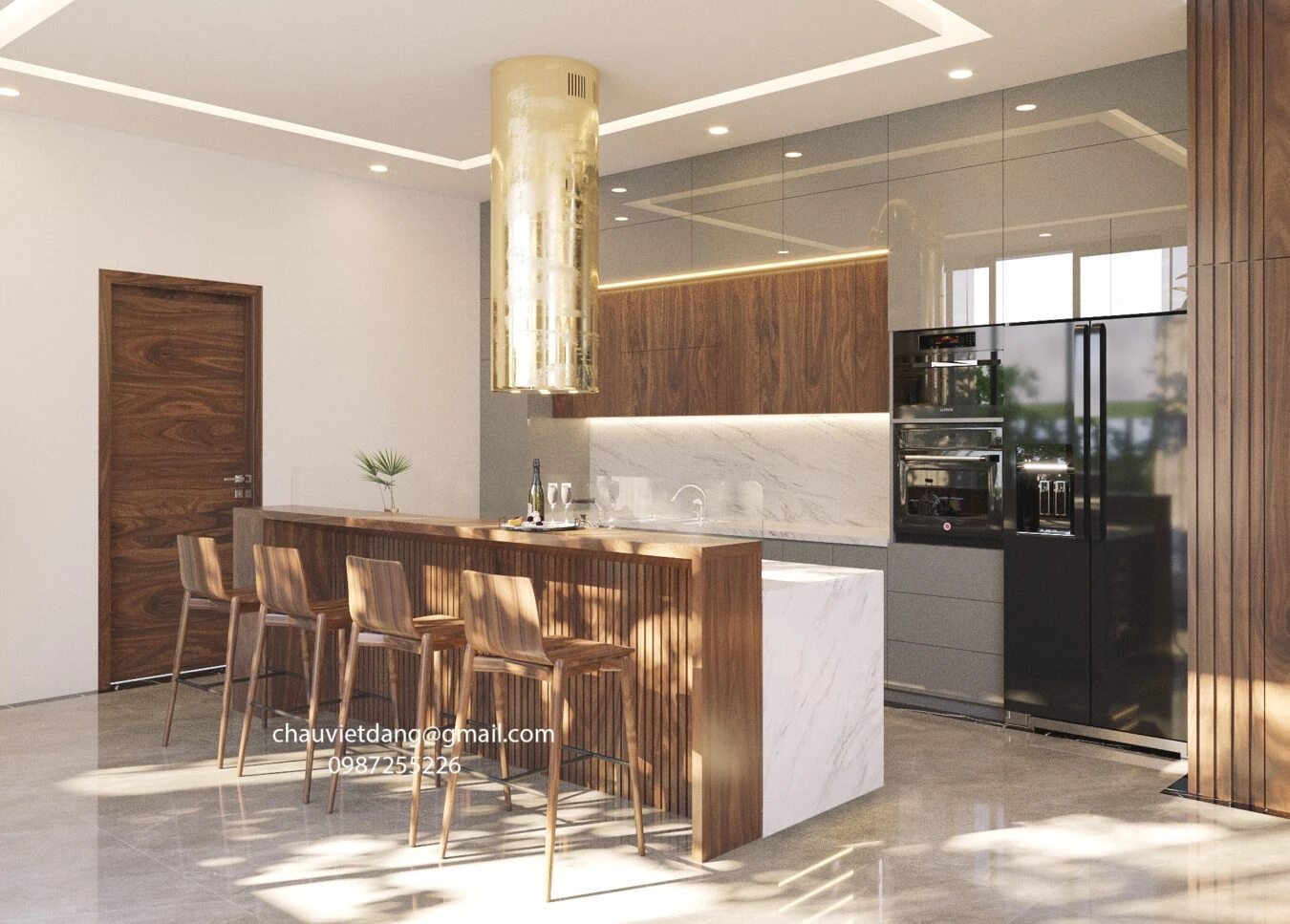 Free Sketchup Models Download Vray Modern Living Room And Dining Room ID 218000106 (Dang Viet Chau)