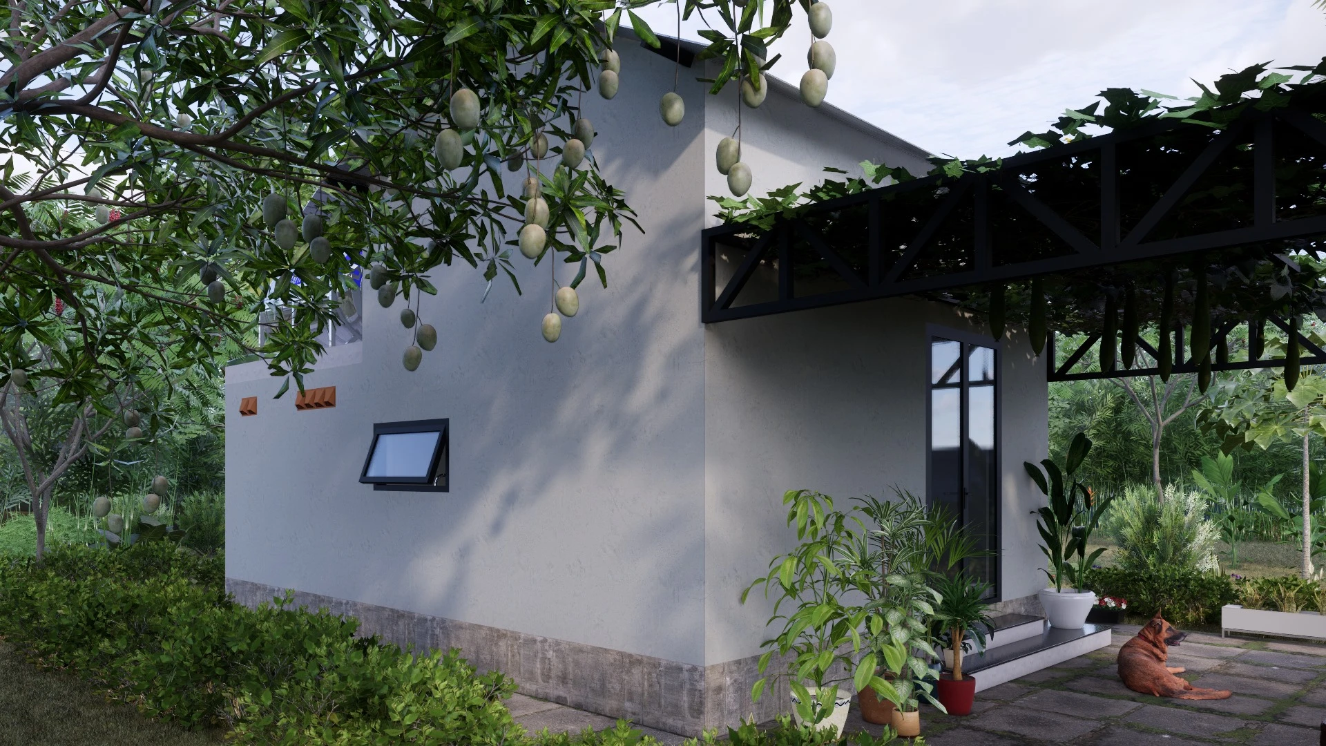Free Sketchup Models Enscape Modern Exterior ID 101000592 (Tlinh Le)