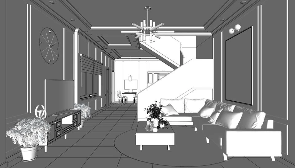 SketchUp Free Free Sketchup Models Modern Living Room And Dining Room Download ID 218000010 (Xuan Khanh)