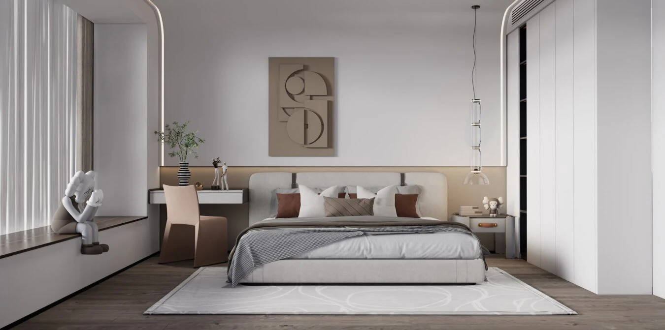 Free Sketchup Scene Download Enscape Modern Bedroom ID 101000554 (Dinh Thanh)