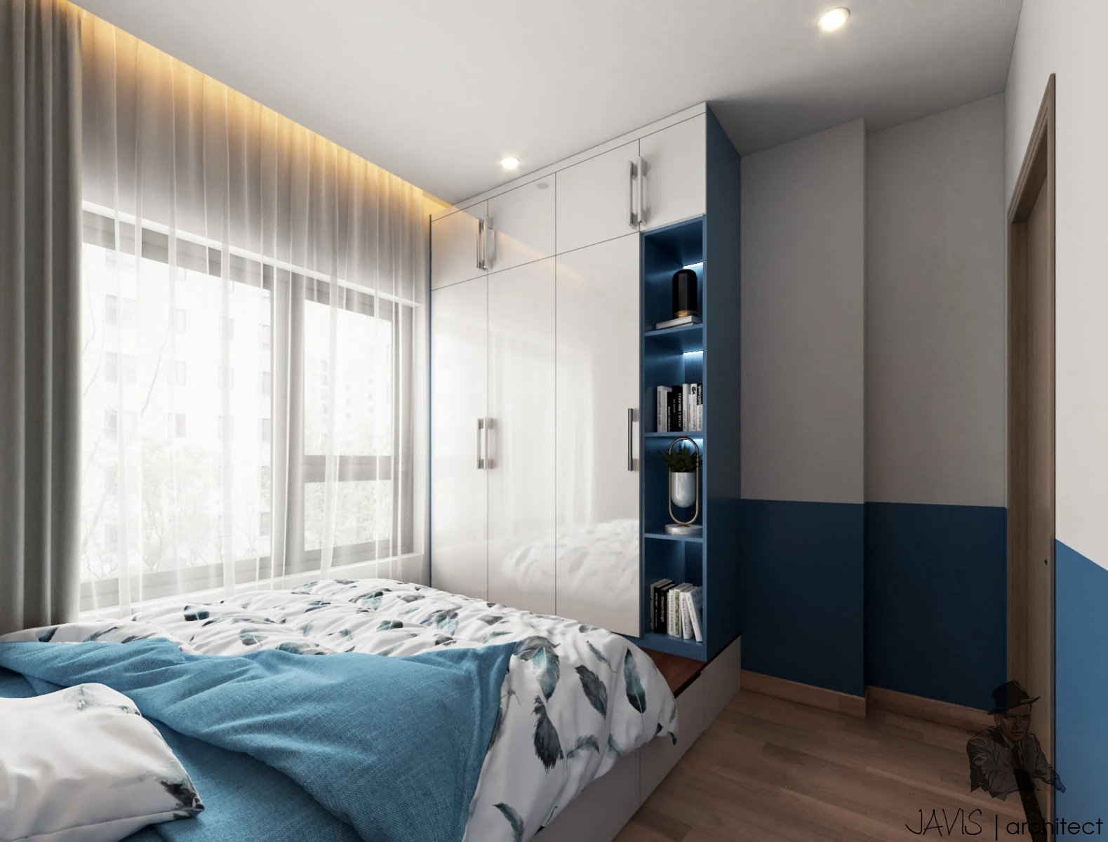 Free Sketchup Scene Download Modern Bedroom ID 101000444 (Hoang Thang)