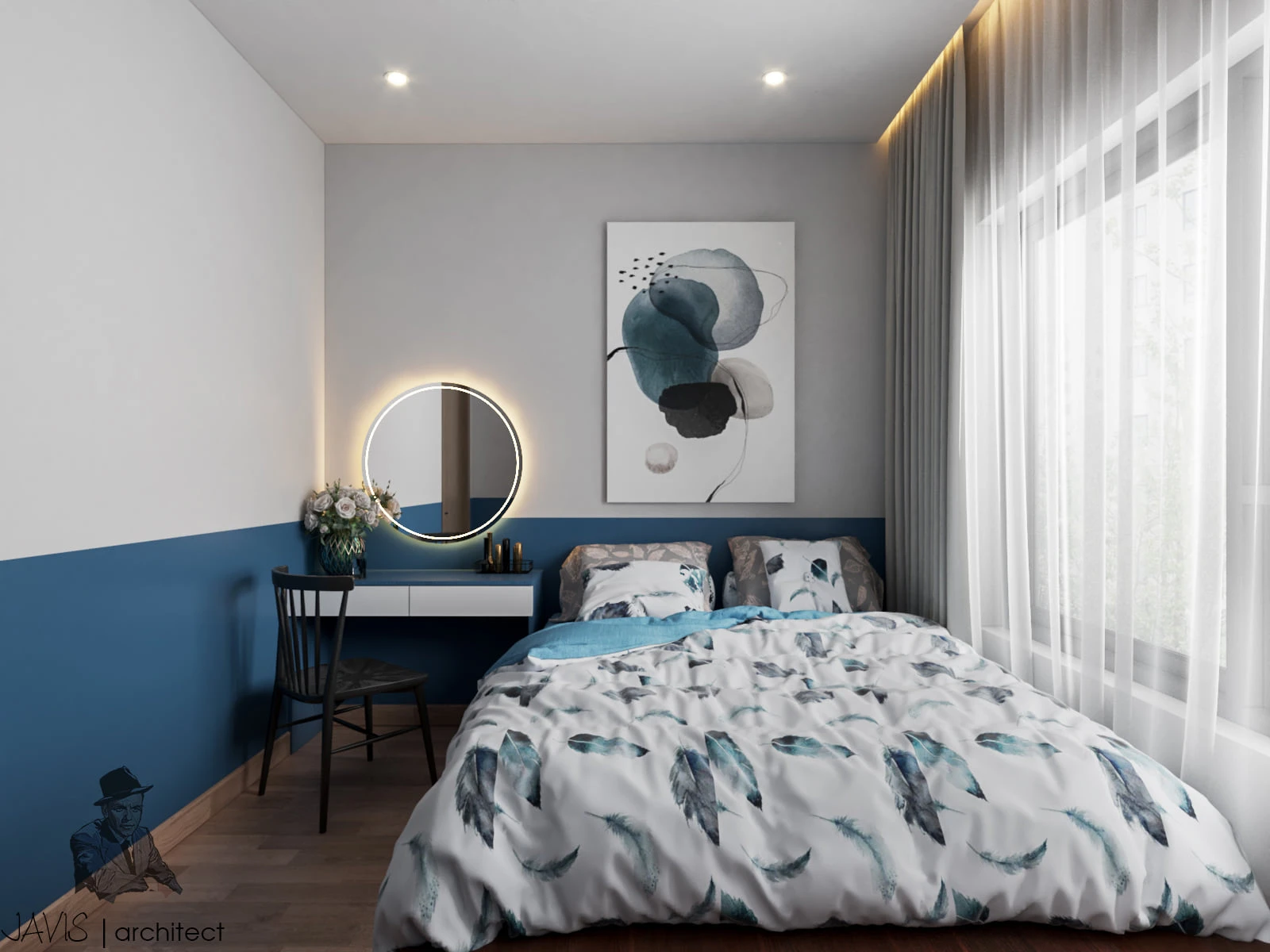 Free Sketchup Scene Download Modern Bedroom ID 101000444 (Hoang Thang)