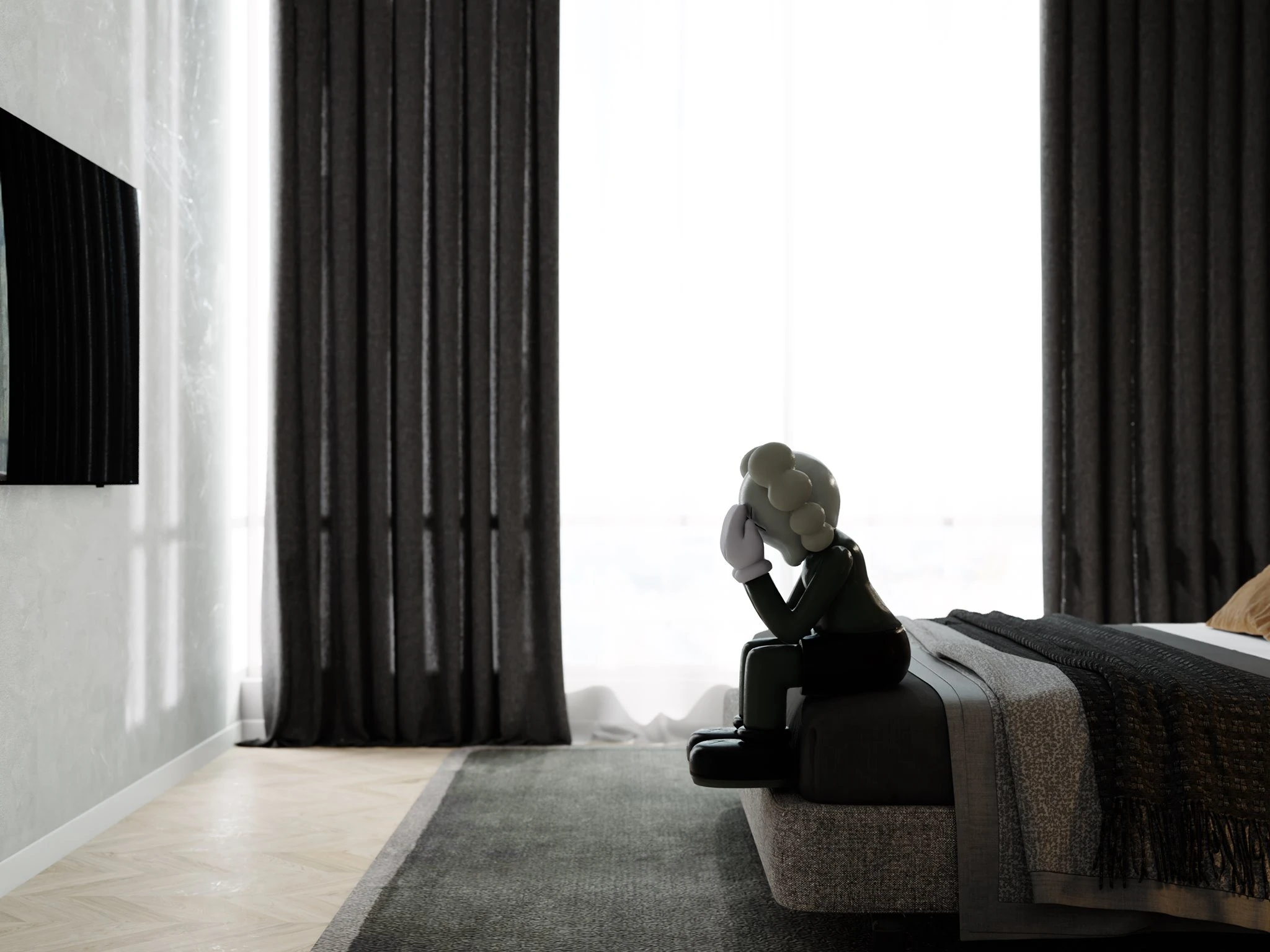 SketchUp Free Free Sketchup Scene Download Modern Bedroom ID 101000504 (Quoc Vi Phan Phan)