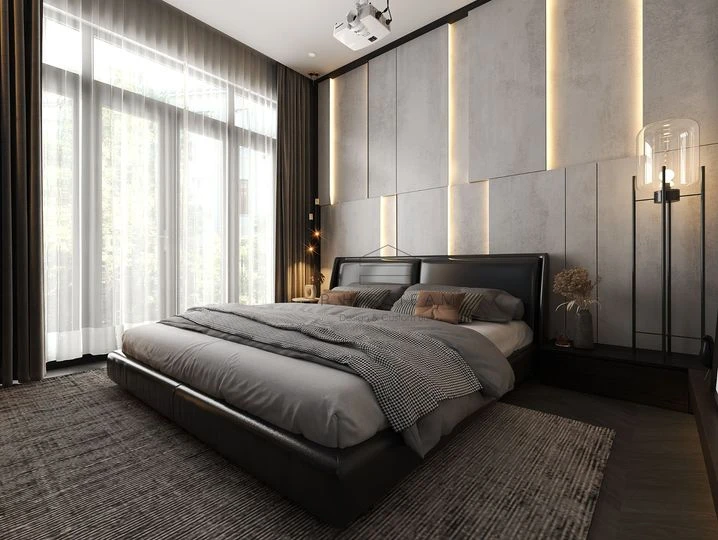 Free Sketchup Scene Download Modern Bedroom Vray ID 101000624 (Dinh Thanh)