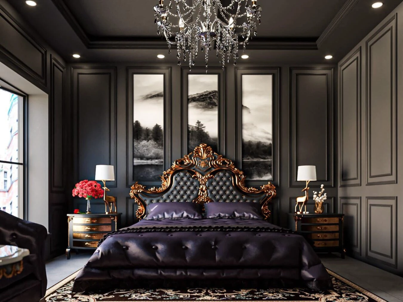 SketchUp Free Free Sketchup Scene Download Vray Classic Bedroom ID 101000534 (Dinh Tu)