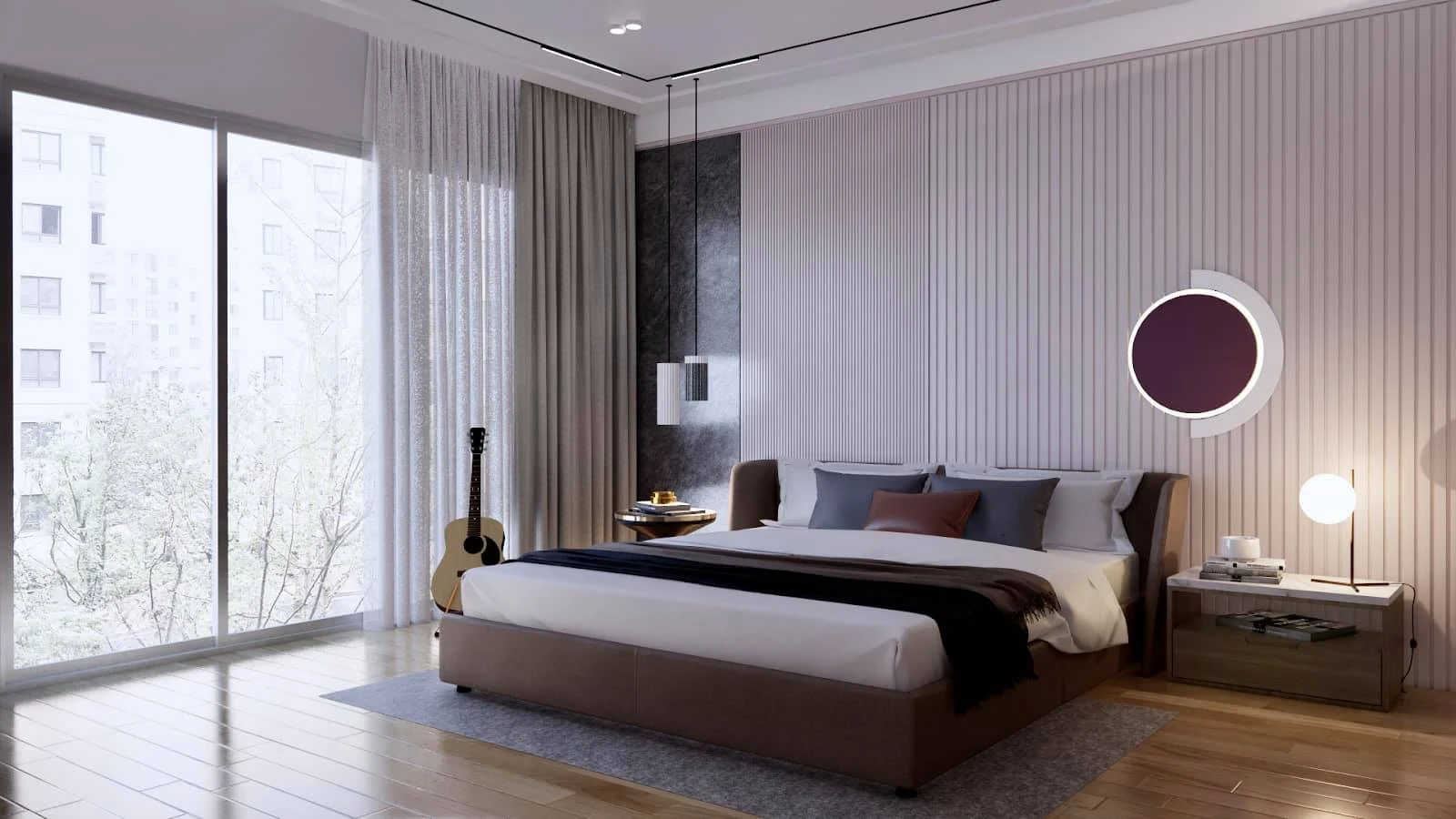 Free Sketchup Scene Download Vray Modern Bedroom ID 101000484 (Nan)