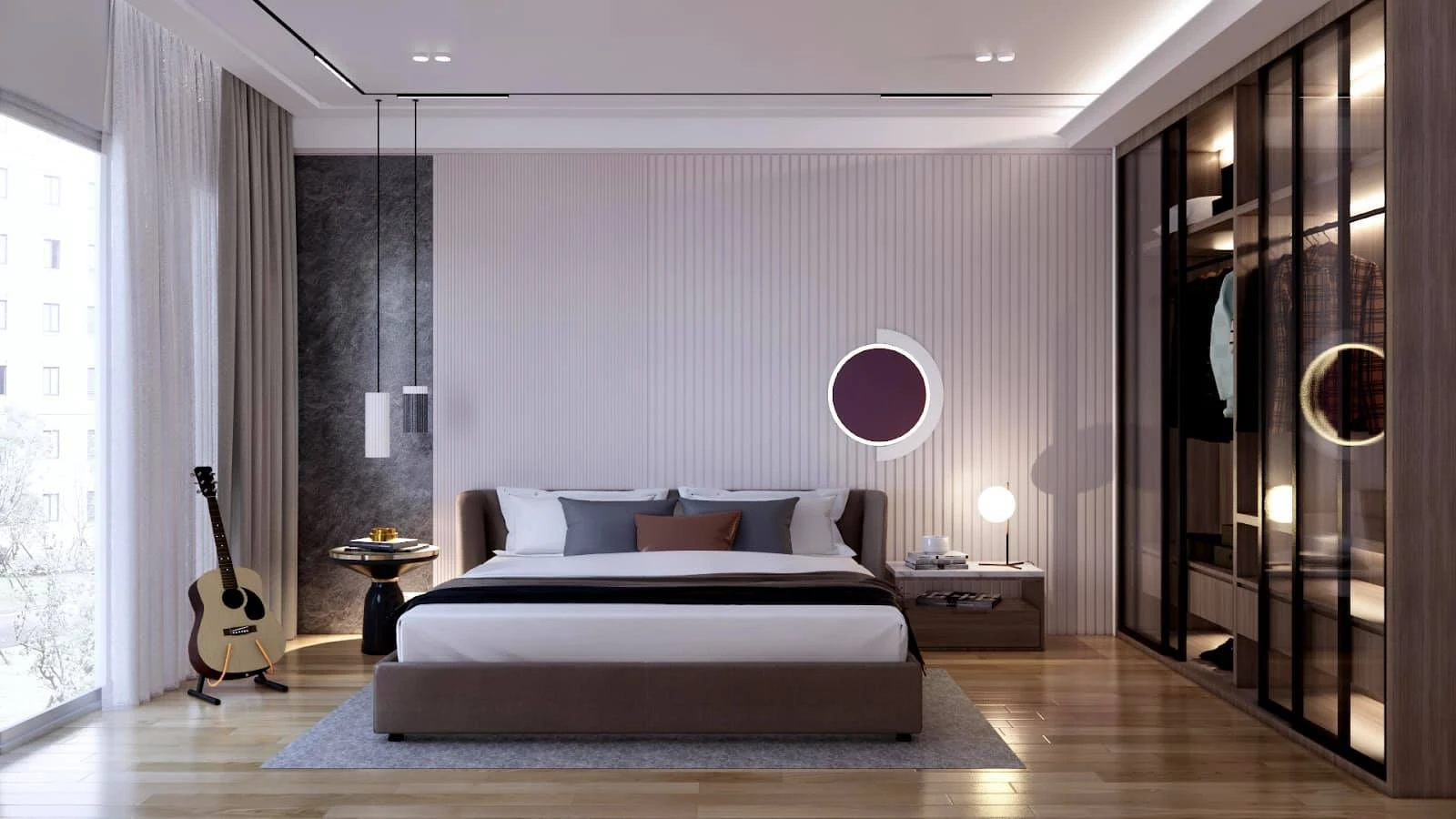 Free Sketchup Scene Download Vray Modern Bedroom ID 101000484 (Nan)