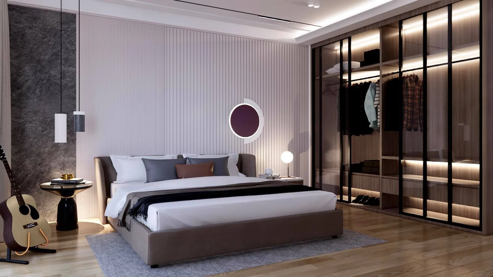Free Sketchup Scene Download Vray Modern Bedroom ID 101000484 (Nan)