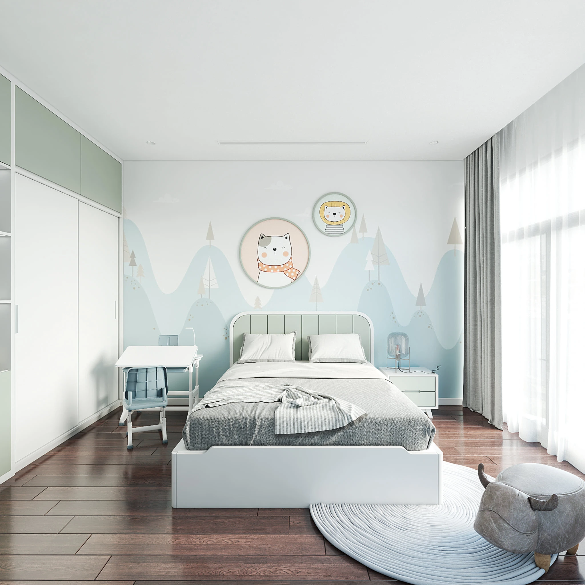 Free Sketchup Scene Download Vray Modern Bedroom ID 101000574 (Ha Anh)