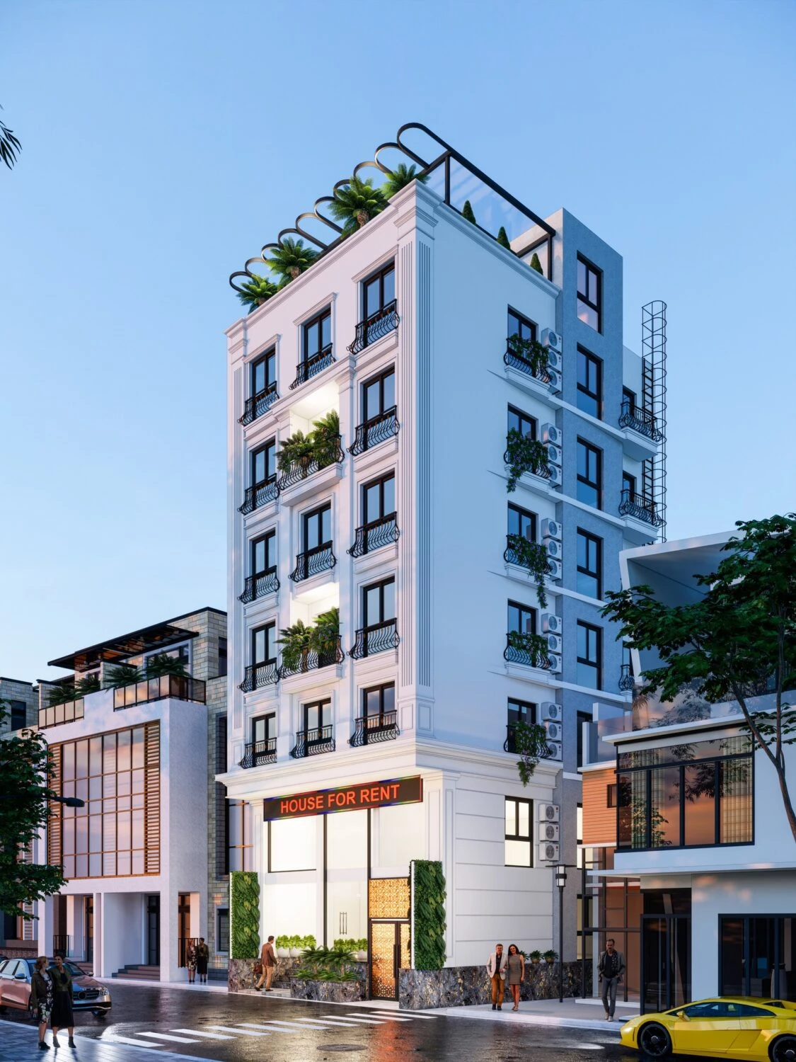 Free Sketchup Scene Modern Exterior Enscape ID 101000277 (Sang Nguyen)