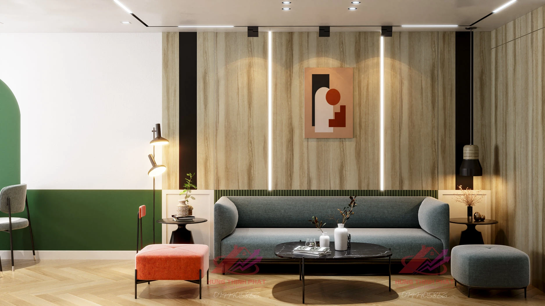 Free Sketchup Scene Modern Living Room And Dining Room Vray Download ID 218000085 (Quang Sang)