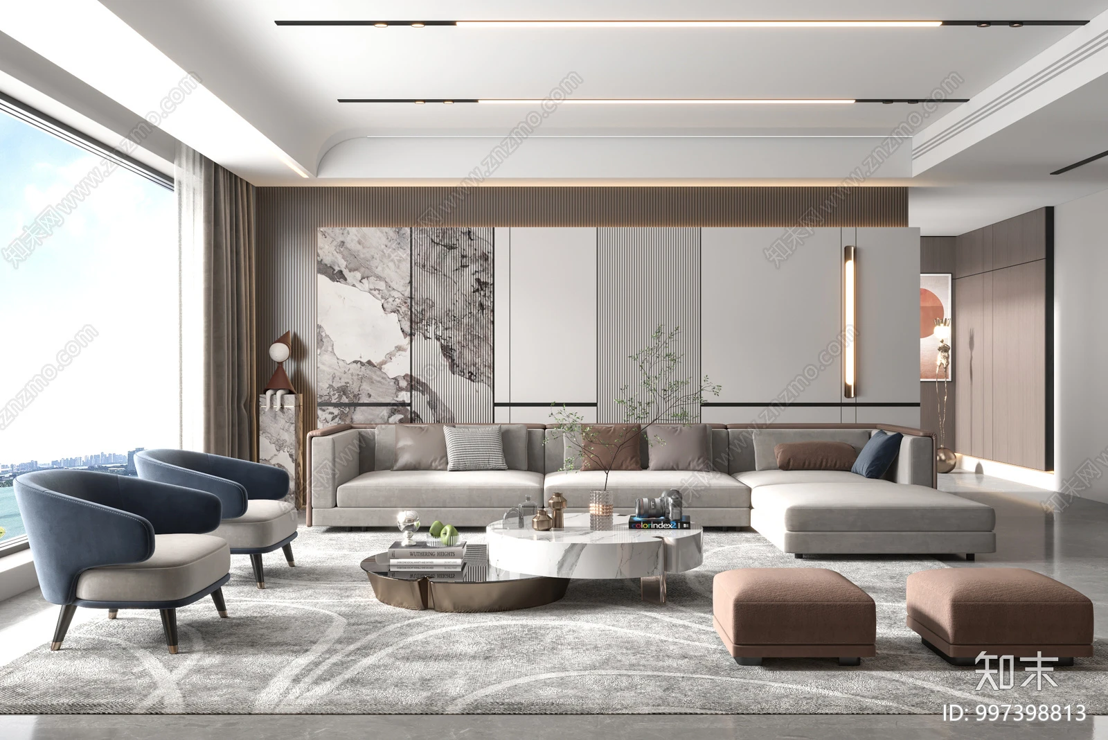 SketchUp Free Free Sketchup Scene Modern Living Room Download ID 100000310 (Tran Duc)