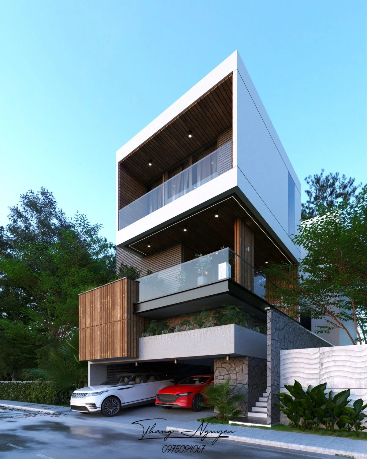 SketchUp Free Free Sketchup Scene Vray Modern Exterior ID 101000287 (Thang Nguyen)