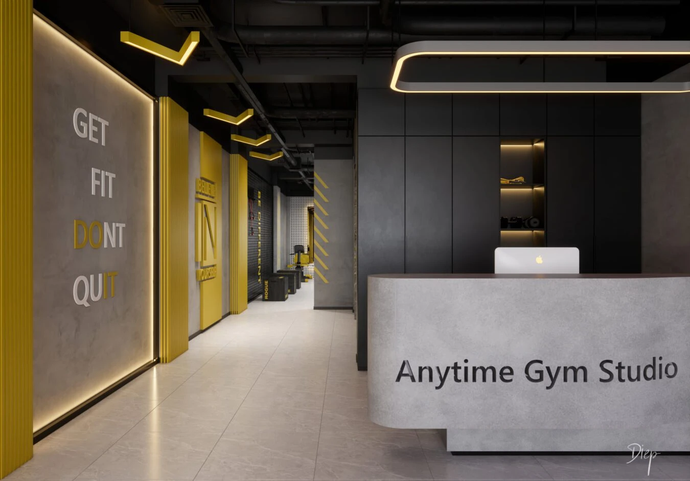 Gym Room 3D Model Free Download SketchUp Enscape Modern ID 211000036 (Nguyen Duy Diep)